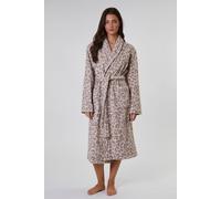 Loungeable Leopard Shawl Robe In Taupe Taupe