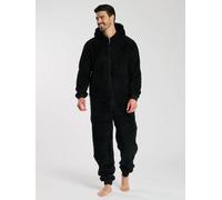 Loungeable Men's Sherpa All in One in Black | Size: 2XL Loungeable Black 2XL