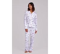 Loungeable Pilates Super Soft Long Sleeve Bow Tie Pyjama Set In Pink Pink