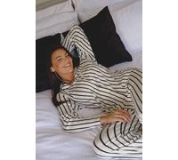 Loungeable Velour Stripe Long Sleeve Traditional Pyjama Set Multi