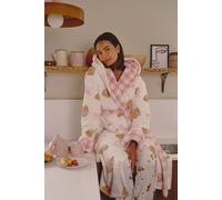 Loungeable Women's Bow Croissant Luxury Fleece Midi Hooded Dressing Gown | Size: XL Loungeable Multicolor XL