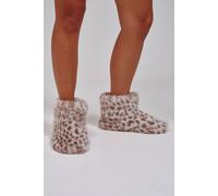 Loungeable Women's Faux Fur Bootie with Sherpa Lining in Brown | Size: 5-6 Loungeable Brown 5-6