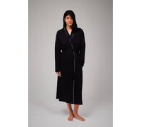 Loungeable Women's Rib Kimono Robe 120 cm in Black | Size: Large Loungeable Black L