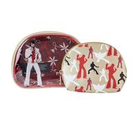 Loungefly Aloha Hawaiian Print 2-Peice Cosmetic Set, MultiColor, Cosmetics Case