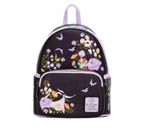 Loungefly Backpacks Disney The Nightmare Before Christmas Jack Sally and Zero Floral Mini Backpack Black/Charcoal