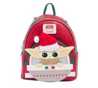 Loungefly Backpacks Star Wars Santa Grogu The Child Mini Backpack Red