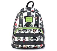 loungefly Beetlejuice Chibi All Over Print Womens Double Strap Shoulder Bag Purse