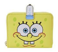 Loungefly Bob l'éponge by Porte-monnaie 25th Anniversary - Yellow Cartoon Wallet - Unisex Adult Youth - Faux Leather - Zip Around - Card Slots, ID Window, Themed Design