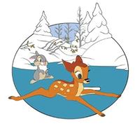 Loungefly Disney Bambi Ice Skating 3-Inch Collector Box Pin, Enamel, no gemstone