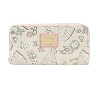 Loungefly x Disney Beauty and The Beast Belle Pink Allover-Print Zip-Around Wallet