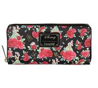 Loungefly Disney Beauty And The Beast Belle Roses Zip Around Wallet, Black, One Size