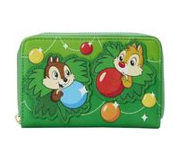 Loungefly Disney Chip and Dale Ornaments Ziparound Wallet, Multicolored, Standard, Zippered Wallet