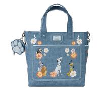 Loungefly Disney Dogs & Cats Faux Denim Convertible Tote Bag with Coin Bag