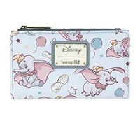 Loungefly Disney Dumbo Allover Print Bi-fold Wallet, Blue, Medium, Zipped Wallet, Blue, Medium, Zip Wallet