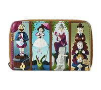Loungefly Disney Haunted Mansion Stretching Room Portraits Zip-Around Wallet, Black, One Size