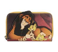 Loungefly Disney Lion King Villains Scar Zip Around Wallet, One Size, Multicolor, Faux Leather, Unisex-Adults, Women, Disney Fans, The Lion King Fans, Wallet, Zipper, ID Window