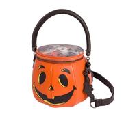 Loungefly Disney Mickey and Minnie Halloween Lenticular Pumpkin Crossbody Bag Orange