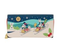 Loungefly Flap Wallet Disney Mickey & Minnie Holiday Multicolor