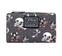 Loungefly Disney Mickey and Minnie Mouse All Over Print Halloween Flap Wallet