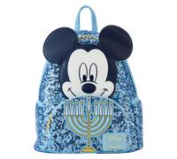 Loungefly Disney Mickey Mouse Hanukkah Sequin Glow Mini Backpack