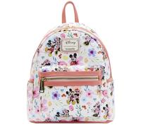 Loungefly Disney Mickey Minnie Mouse Mini Backpack Handbag AOP Floral, Multicolor, Mini, Mini Backpack