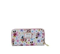 Loungefly Disney Mickey Minnie Mouse Wallet Zip Clutch AOP Floral, Multicolor, Clutch Wallet