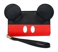 Loungefly Disney Mickey Mouse Cosplay Character Zip Around Tech Wallet, Black, M, Zippered Wallet