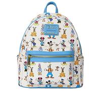 Loungefly Disney Mickey Mouse Friends Forward and Backward Mini Backpack Wallet, Blue, Mini Backpack