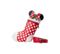 Loungefly Disney Minnie Cosplay Christmas Stocking Cross Body Bag Red