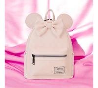 LOUNGEFLY Minnie Mouse Pink Checked Mini Backpack - Disney