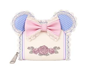 Loungefly Disney Minnie Floral and Lace Ears Zip Around Wallet