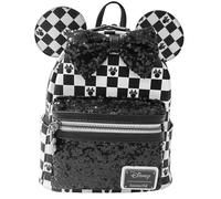Loungefly Disney Minnie Mouse Checkered Sequin Womens Backpack, Multicolor, One Size, Wdbk3802