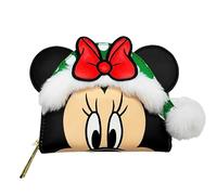 Loungefly Disney Minnie Mouse Elf Cosplay Polka Dot Christmas Wallet, MultiColor, Zip Around