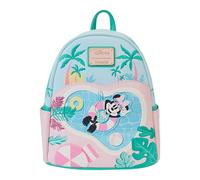 Loungefly Disney Minnie Vacation Style Poolside Mini Backpack | Minnie Mouse Bags & Backpacks, Pink,riptide,ultra Light Blue, Standard, Mini Backpack