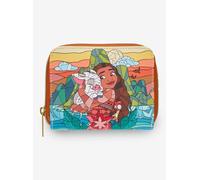 Loungefly Disney Moana & Friends Stained Glass Mini Zipper Wallet Multi None