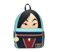 Loungefly Disney Mulan Cosplay Womens Double Strap Shoulder Bag Purse, Blue, M, Shoulder Bag