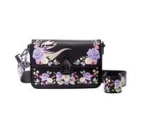Loungefly Disney Nightmare Before Christmas Floral Crossbody Bag Black/charcoal
