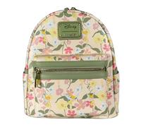 Loungefly Disney Peter Pan Tinkerbell Floral Womens Double Strap Shoulder Bag Purse, Green, M