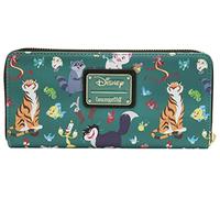 Loungefly Disney Princess Sidekicks All Over Print Mini Backpack Purse, Green Blue, 8 inches x 4 inches x 1 inch
