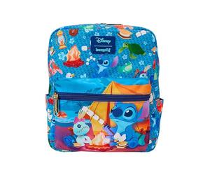 Loungefly Disney Stitch Camping Cuties AOP Nylon Square Kids Mini Backpack Multi