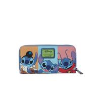 Loungefly Disney Stitch Color Block Wallet Zip Around Clutch, Multicolor