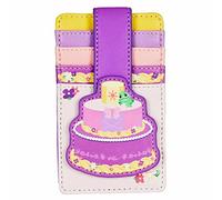 Loungefly Disney Tangled Cake Card Holder: Women's Adults Female Multicolor Cartoon Princess Faux Leather Credit Card Holder, 3” W x 5” H