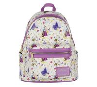Loungefly Disney Tangled Rapunzel Flynn Ryder And Maximus All-Over Print Cute Mini Backpack, White, One Size