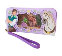Loungefly Disney Tangled Rapunzel Lenticular Zip Around Wristlet Wallet, Purple