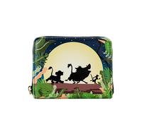 Loungefly Disney The Lion King 30th Anniversary Hakuna Matata Silhouette Wallet Disney, Green, Standard, Compact & Minimalist