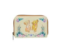 Loungefly Disney The Lion King Simba & Nala Floral Mini Zipper Wallet BROWN NONE