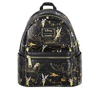 Loungefly Disney Tinkerbell Neverland Treasure Map All-Over Print Little Bit Of Pixie Dust Mini Backpack, Black, One Size