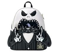Loungefly Exclusive - Disney Nightmare Before Christmas Angry Jack Skellington Mini Backpack, Black, Mini, Mini Backpack