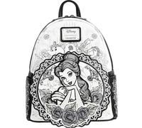 Loungefly Exclusives Beauty and the Beast Belle Sketch Mini-Backpack, Entertainment Earth Exclusive, Faux Leather, Multi-Color, Unisex, 10.5" x 9" x 4.5", Disney Princess Collection