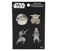Loungefly : Funko - the Child - Star Wars: Ahsoka Yoda Enamel Pin Set 4pk - Star Wars: the Mandalorian Enamel Pins - Cute Collectable Novelty Brooch - for Backpacks & Bags - Gift Idea